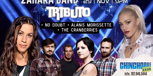 Tributo: Alanis Morissette, No Doubt & The Cranberries by Zahara Band