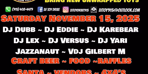 4th Annual DJ TOY Drive 