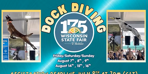 Wisconsin State Fair Dock Diving Challenge-See Details for Exact Dates!
