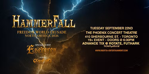 Hammerfall - Freedom World Crusade 2026