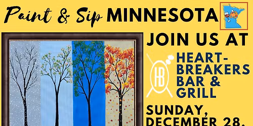 December 28 Paint & Sip at Heartbreakers Bar & Grill