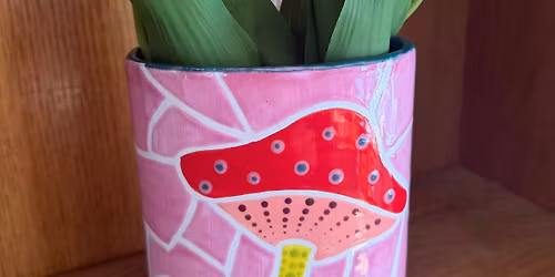 Yayoi inspired Mushroom Vase