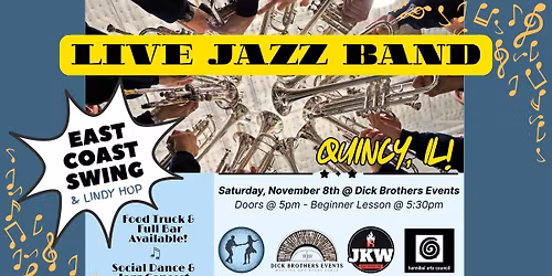 Sip & Swing - Live Jazz Concert & Social Dance - Saturday, November 8, 2025