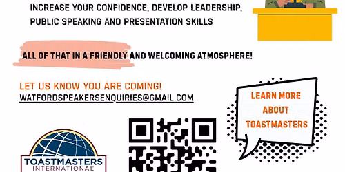 Watford Speakers meeting (part of Toastmasters International)