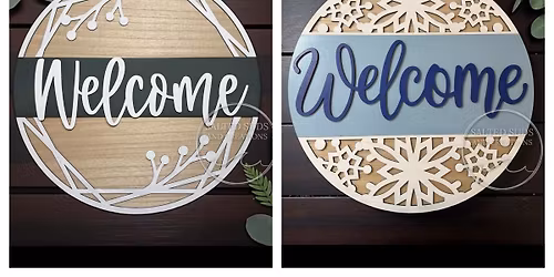 11.8" Winter Door Round Workshop - 2 Different Projects to Choose From!