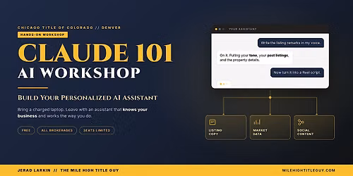 Claude 101 - AI Workshop: Build Your Personalized AI Assistant