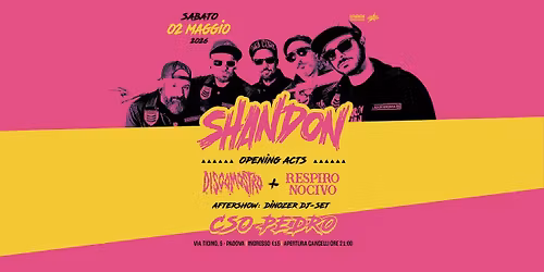 02.05 \u2022 SHANDON + DISCOMOSTRO + RESPIRO NOCIVO + DINOZER @ CSO Pedro - Padova