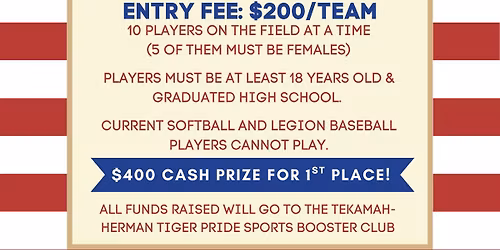 Second Annual Freedom Fest Co-Ed Slow-pitch Softball Tournament