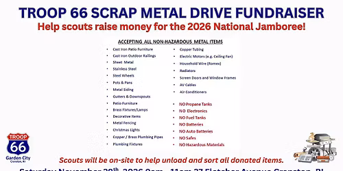 Scrap Metal Drive Fundraiser