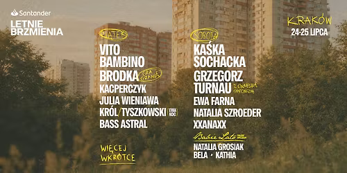 SANTANDER LETNIE BRZMIENIA 2026 \/ Krak\u00f3w \/ 24-25.07
