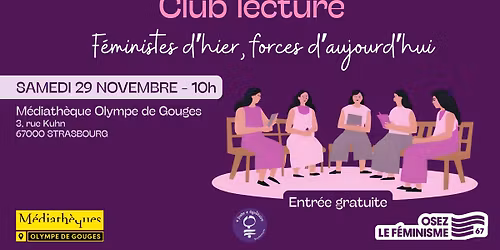 \ud83d\udcda Club lecture "F\u00e9ministes d'hier, forces d'aujourd'hui" 