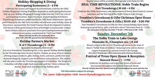 Ticonderoga Area North Country Christmas