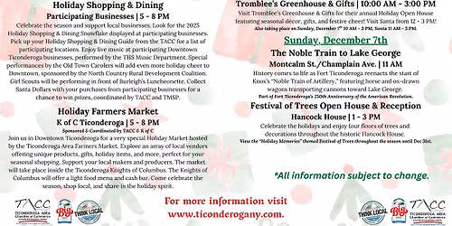 Ticonderoga Area North Country Christmas