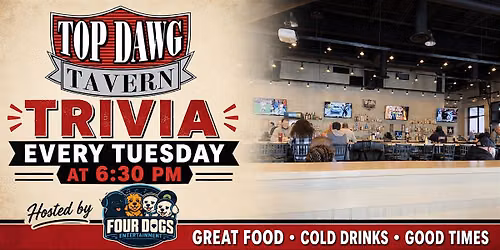 Weekly Trivia at Top Dawg Tavern - NE - Hosted by Four Dogs Entertainment