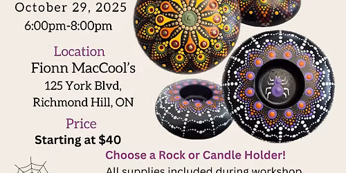 Richmond Hill-Halloween Spider Web or Autumn Leaves Dot-Painting Workshop