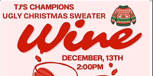 TJ Champions Ugly Christmas Sweater Wine Bingo
