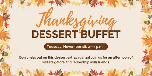Thanksgiving Dessert Buffet