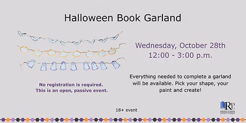 Halloween Book Garland Craft
