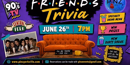 FRIENDS Trivia at Pinz