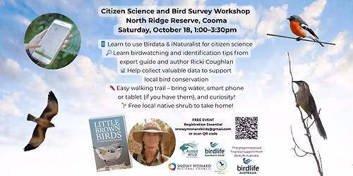 Citizen Science and Bird Survey Workshop - North Ridge Reserve, Cooma