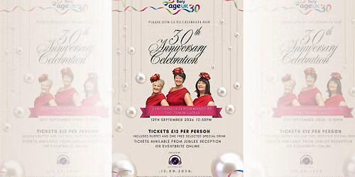 Age UK Bury 30th Anniversary Celebration with The Tenor Ladies + Buffet