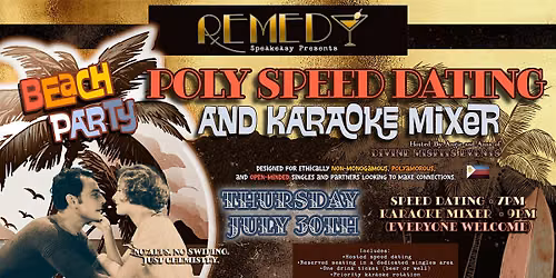 Vintage Beach Party Poly Speed Dating & Karaoke Mixer!