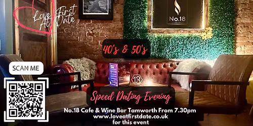 40\u2019s & 50\u2019s Speed Dating Event Tamworth  