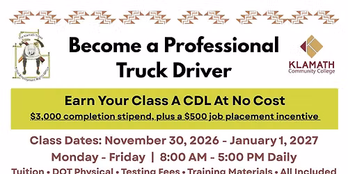 Paid Class A CDL Training | November 2026