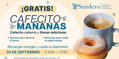 Cafecito Ma\u00f1anas: Aprende t\u00e9cnicas anti-estr\u00e9s y obt\u00e9n recursos para tu salud mental. 