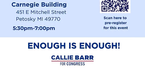 Callie Barr's Town Hall for Change - Petoskey