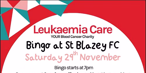 Bingo evening in aid of leukaemia care