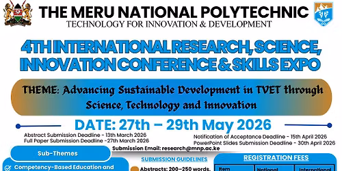 4th International Research, Science, Innovation Conference & Skills Expo