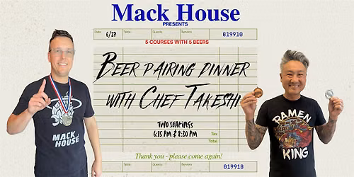 Beer Pairing Dinner at the Mack House