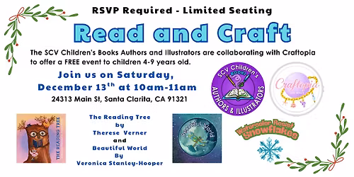 Giving Cheer SCV Children's Book Authors Read and Craft at Craftopia Dec 13