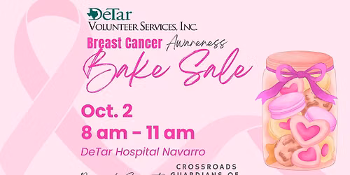 DeTar Volunteer Services Breast Cancer Awareness Bake Sale \ud83c\udf70