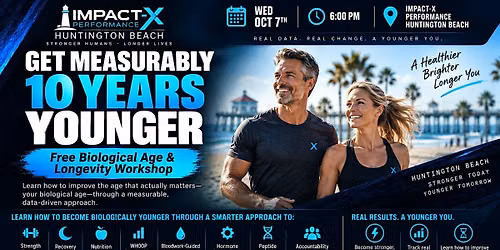 Get Measurably 10 Years Younger: Free Biological Age & Longevity Workshop