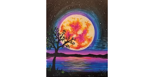 Neon Glowing Moon - Paint and Sip in Phoenix | Classpop!\u2122