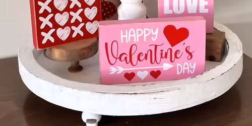 Mini Valentine sign and tray
