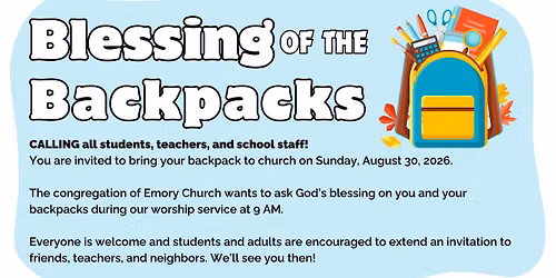 Blessing of the Backpacks