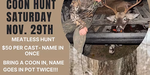 Jude’s 3rd Annual Hunt-Coon Hunt to Support Jude’s Hallelujah Story