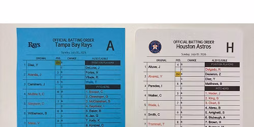 Tampa Bay Rays vs. Houston Astros