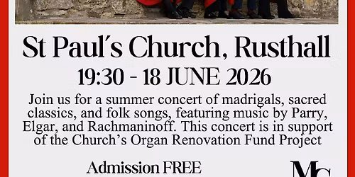 St. Andrew's Madrigal Group Summer Tour 2026