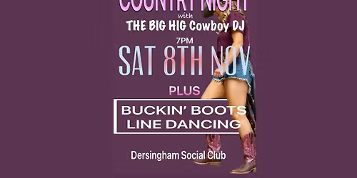 Country Night with Line Dancing tuition