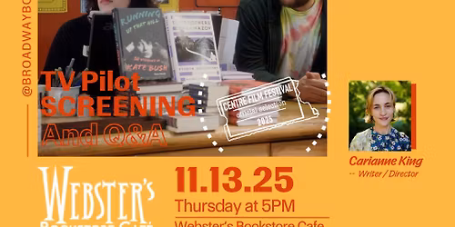 Broadway Books: Carianne King's newest sit-com, special screening as part of Centre Film Festival