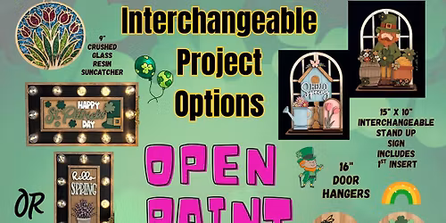 March 2nd Open Paint Night - Registration Required for Featured Projects