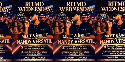 MEET & GREET W\/ NANDY VERSATIL AT RITMO WEDNESDAY