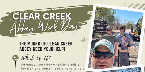 Clear Creek Abbey Work Day