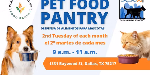 Pet Food at Pleasant Grove Food Pantry