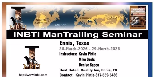 INBTI Mantrailing Seminar \u2013 Ennis, Texas March 2026