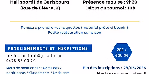 Tournoi 3 raquettes